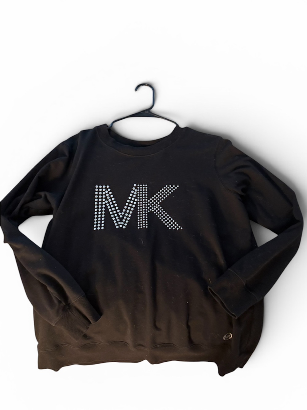 Michael Kors Black Sweatshirt with Rhinestone MK Logo